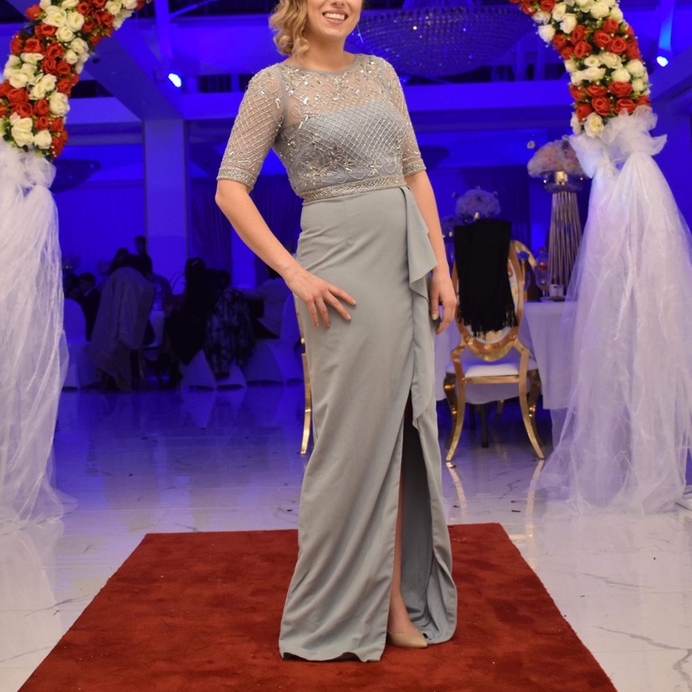 Adrianna Pappel Embroidered Formal Gown